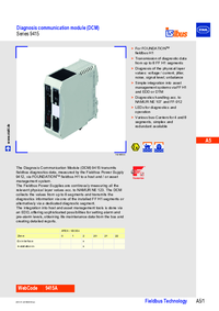 Thumbnail of document Data Sheet - 9415 Diagnostics communication module